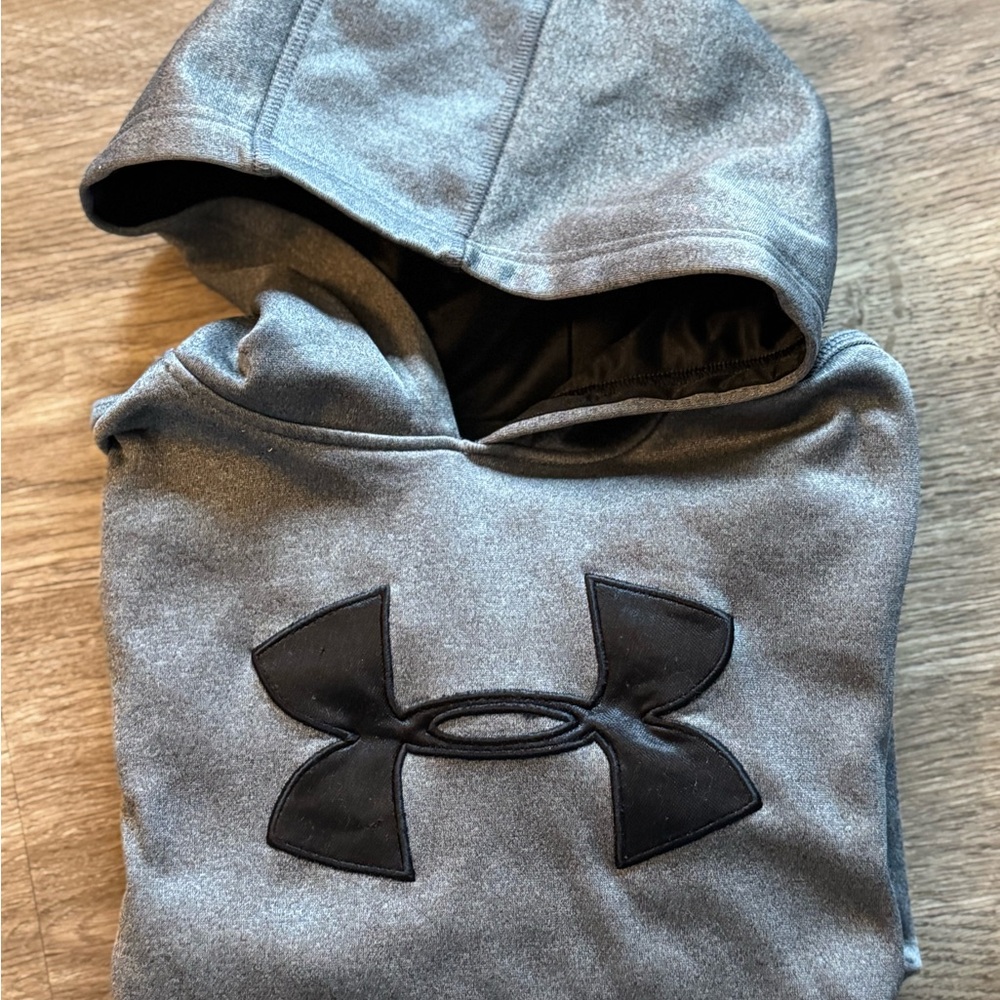 Under Armour Gray Hoodie with Black Logo